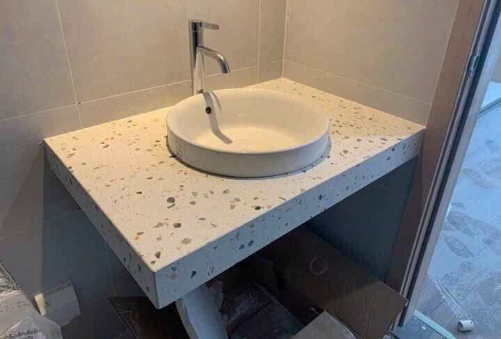 Thi công chậu rửa Lavabo Terrazzo thẩm mỹ, chất lượng theo yêu cầu