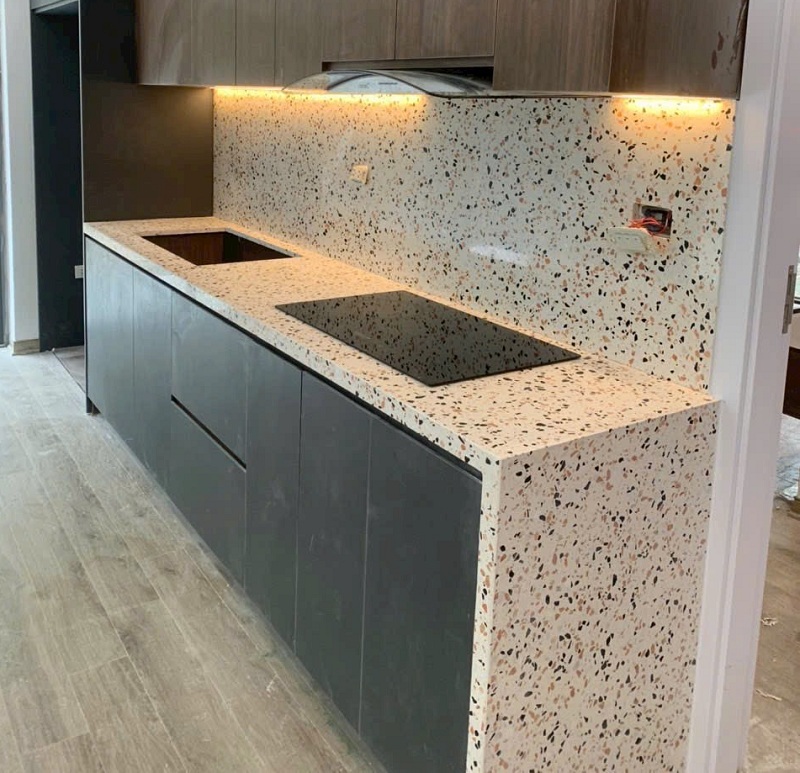 Thi công đá bàn bếp Terrazzo cao cấp, bền đẹp, giá rẻ