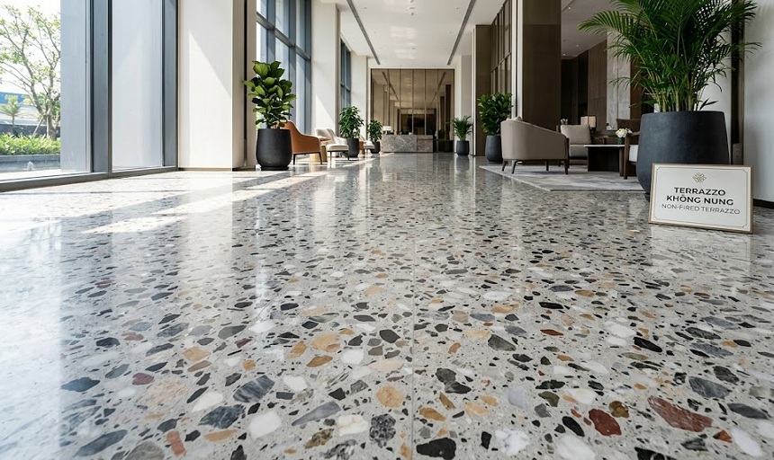 Terrazzo công nghệ sản xuất không nung: Kỷ nguyên mới của vật liệu xây dựng