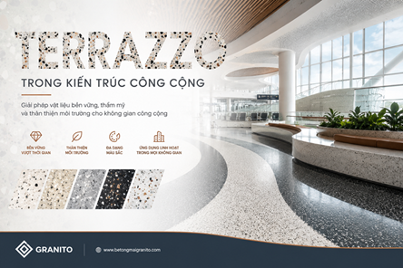 Terrazzo trong kiến trúc công cộng: giải pháp bền bỉ cho sảnh khách sạn, quán cà phê và văn phòng