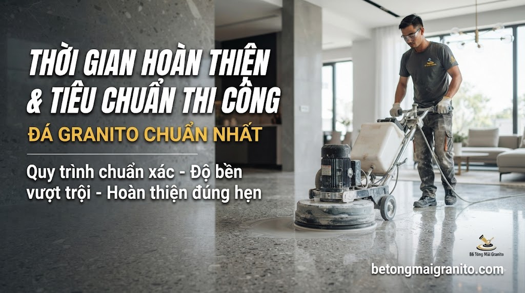 Thời gian hoàn thiện & tiêu chuẩn thi công đá Granito chuẩn nhất