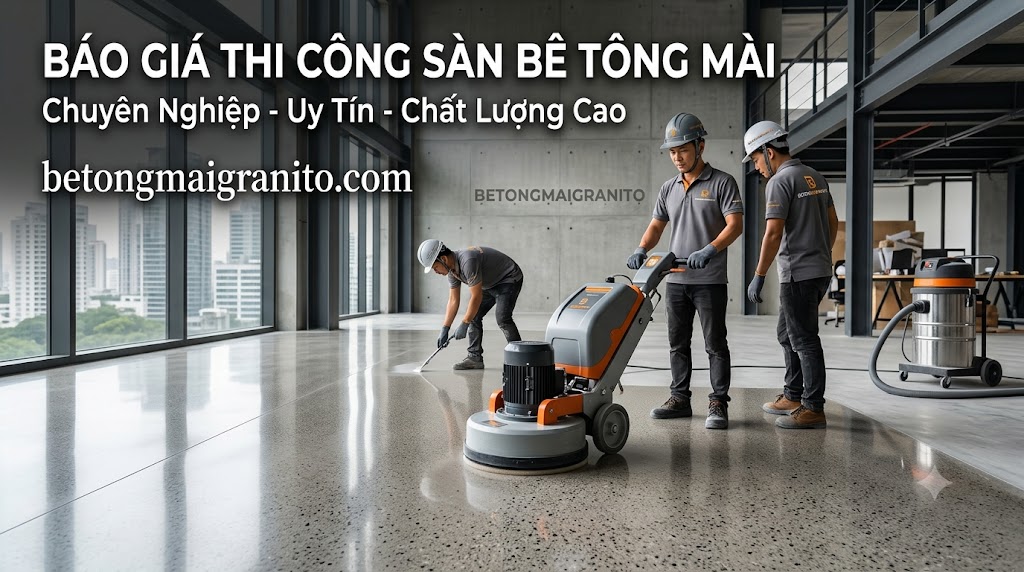 Báo Giá Thi Công Sàn Bê Tông Mài Granito Tại Đà Nẵng Mới Nhất