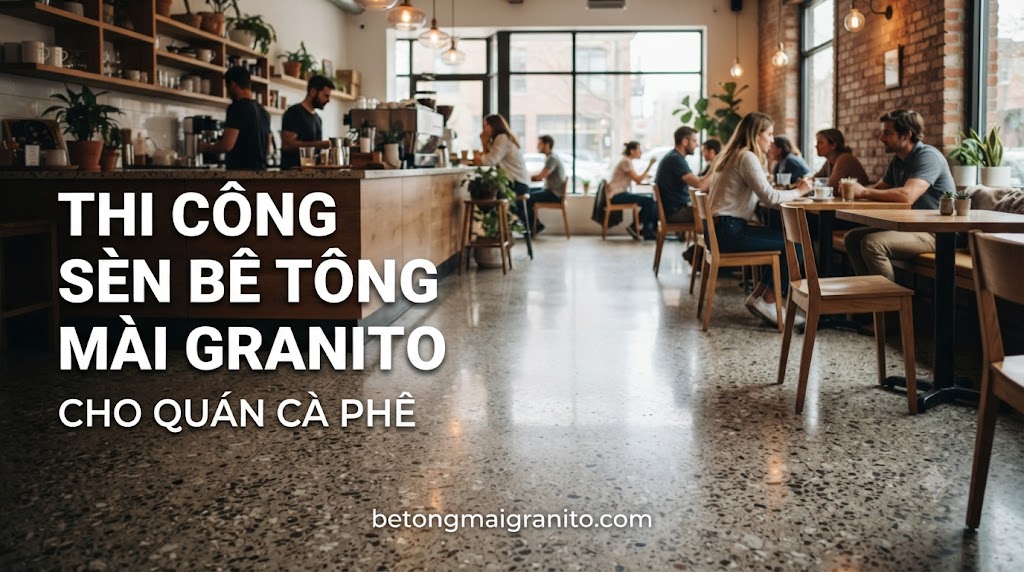 Thi Công Sàn Bê Tông Mài Granito Quán Cà Phê: Mẫu Đẹp & Báo Giá